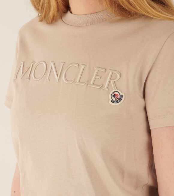 Moncler - Embroidered Logo T-shirt Beige 