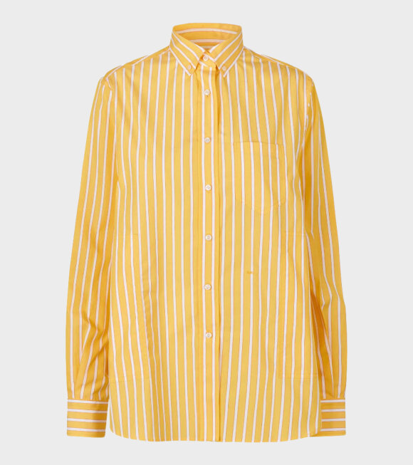 Saks Potts - William Shirt Yellow Melon Stripe 
