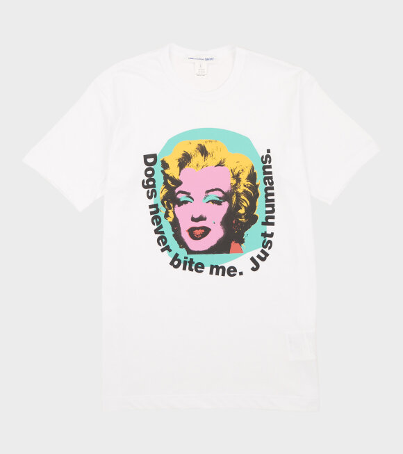Comme des Garcons Shirt - Andy Warhol T-shirt White/Turquoise