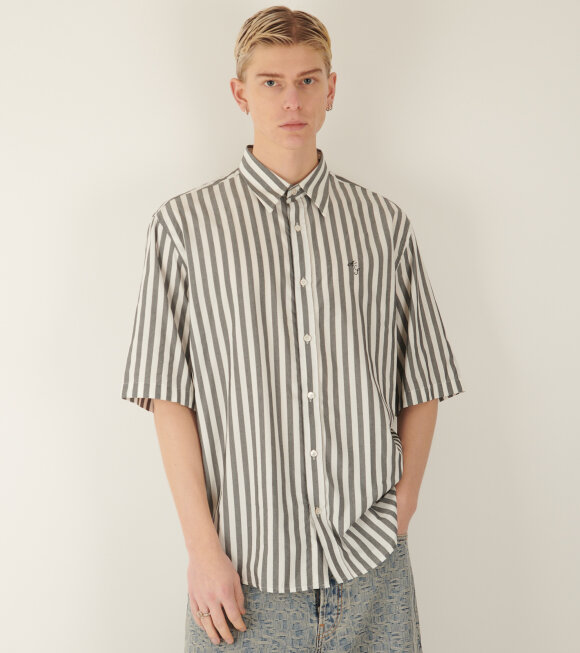 Acne Studios - Striped S/S Shirt Black/White