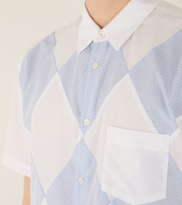 Comme des Garcons Shirt - Patchwork Shirt White/Light Blue 