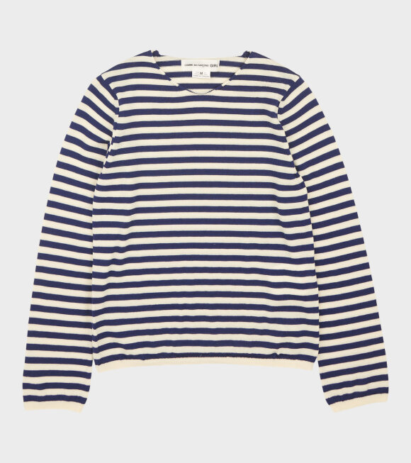 Billede af Striped Wool Sweater Navy