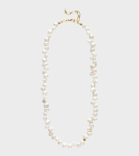 Pearly Drop Necklace White