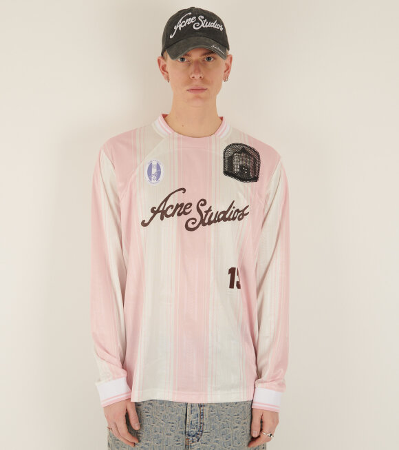 Acne Studios - Football L/S T-shirt Pink/White 