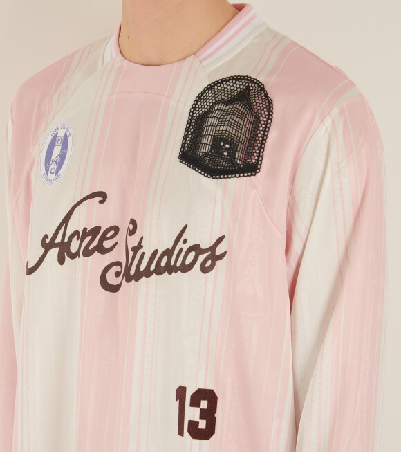 Acne Studios - Football L/S T-shirt Pink/White 
