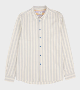 L/S Shirt Dusty Blue/Off-white
