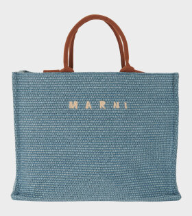 Marni - Large Tote Bag Blue/Brown