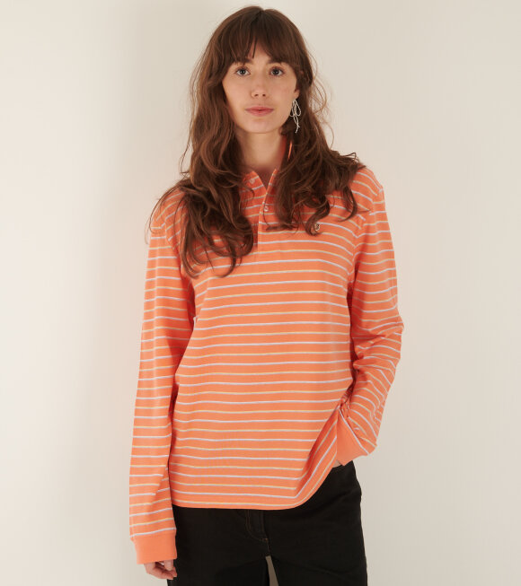 Saks Potts - Serena Polo Shirt Melon Stripe