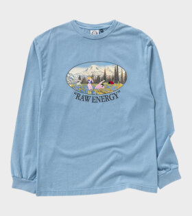 Raw Energy L/S T-shirt Washed Blue