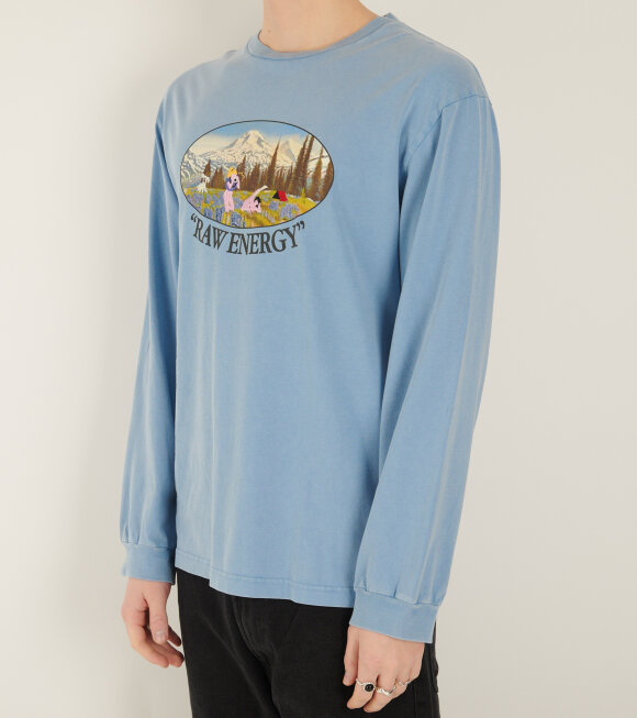 Carne Bollente - Raw Energy L/S T-shirt Washed Blue