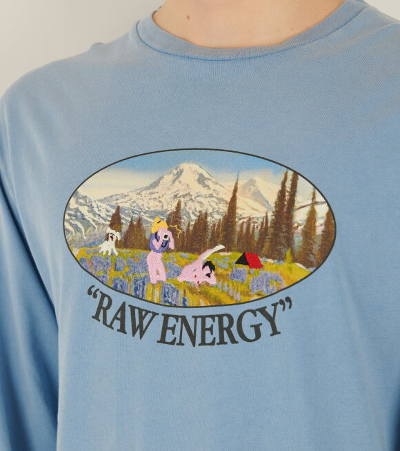 Carne Bollente - Raw Energy L/S T-shirt Washed Blue