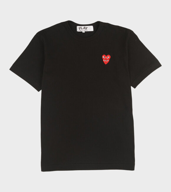 Comme des Garcons PLAY - M Double Heart T-shirt Black
