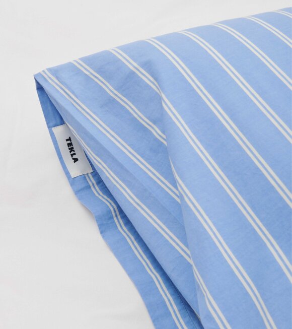 Tekla - Percale Pillow 60X63 Island Blue Stripes
