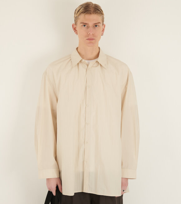 Amomento - Oversize Shirring Shirt Ecru