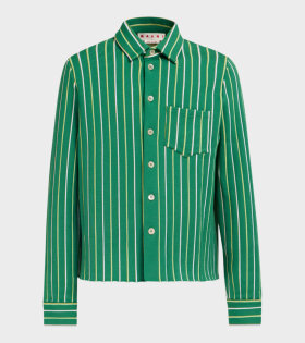Striped Techno Knit Shirt Green
