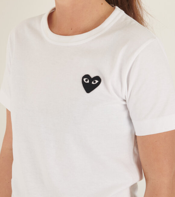 Comme des Garcons PLAY - W Black Heart T-shirt White