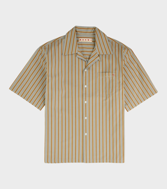 Marni - Striped Bowling Shirt Grey