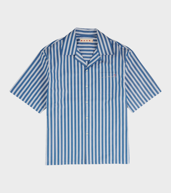 Marni - Striped Bowling Shirt Blue