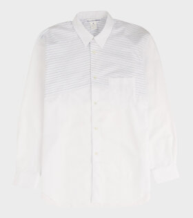 Blue Stripe Shirt White