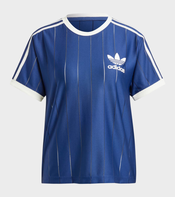 Adidas  - 3 Stripe Tee Blue