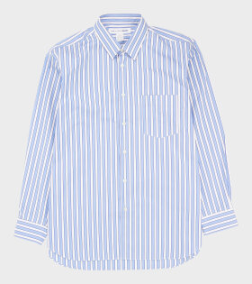 Mens Shirt Woven Blue/White 