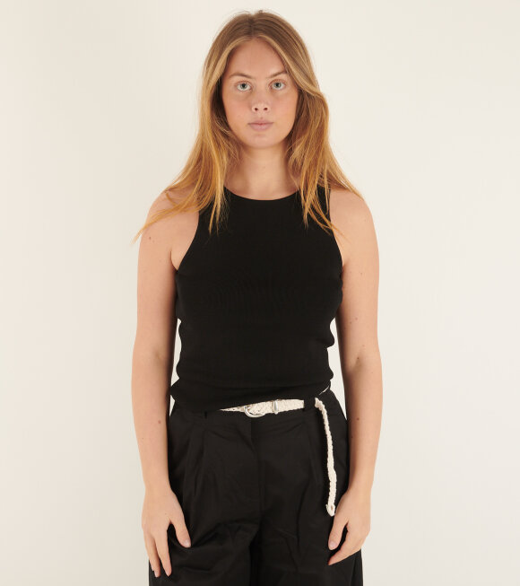 Amomento - Cut-Out Sleeveless Top Black