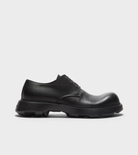Leather Lace-Up Shoes Black