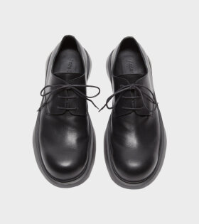 Leather Lace-Up Shoes Black