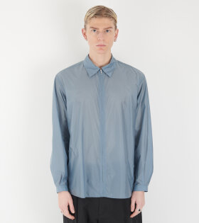 Light Nylon Zip Shirt Blue Grey