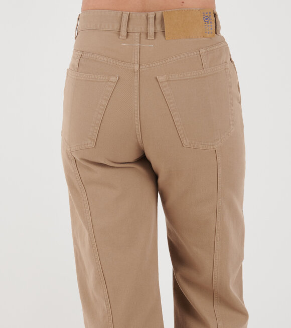 MM6 Maison Margiela - 5-Pocket Denim Trousers Brown 