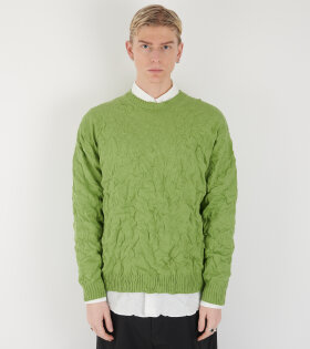Wrinkled Dry Cotton Knit P/O Sage Green