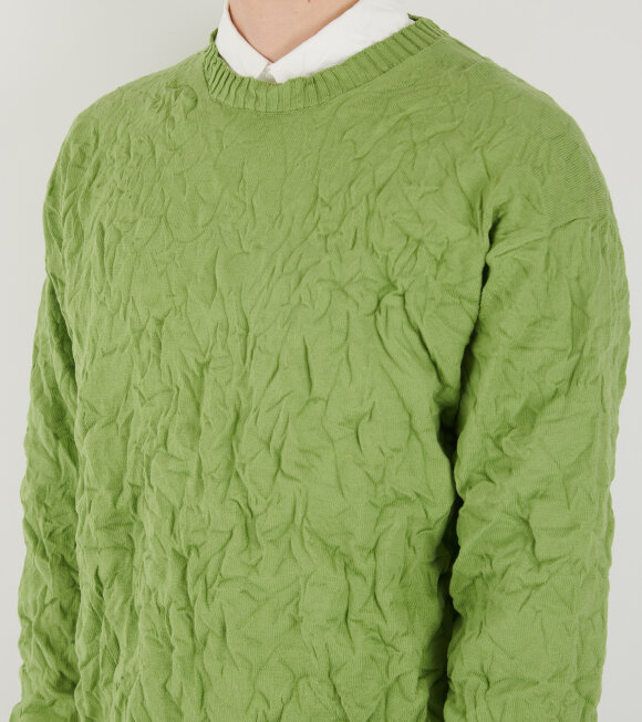 Auralee - Wrinkled Dry Cotton Knit P/O Sage Green