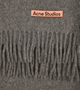 Acne Studios - Skinny Fringed Scarf Grey Melange 