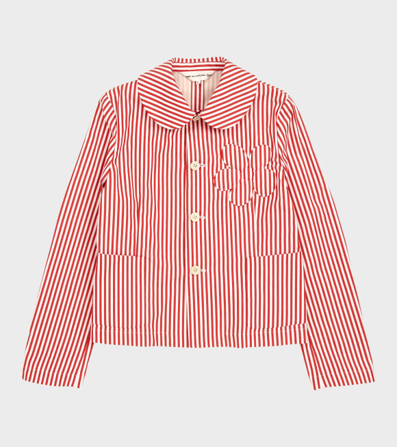 Comme des Garcons Girl - Striped Blazer Jacket Red/White