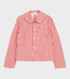 Striped Blazer Jacket Red/White