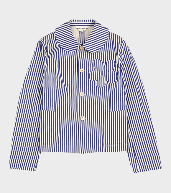 Comme des Garcons Girl - Striped Blazer Jacket Blue/White