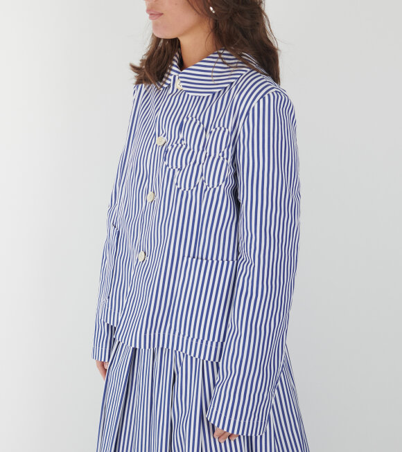 Comme des Garcons Girl - Striped Blazer Jacket Blue/White