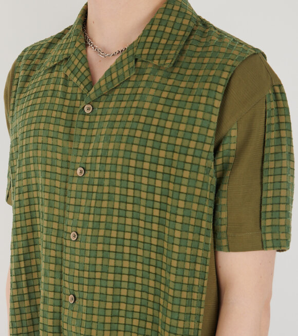 Andersson Bell - Aprol Check Panel Shirt Green