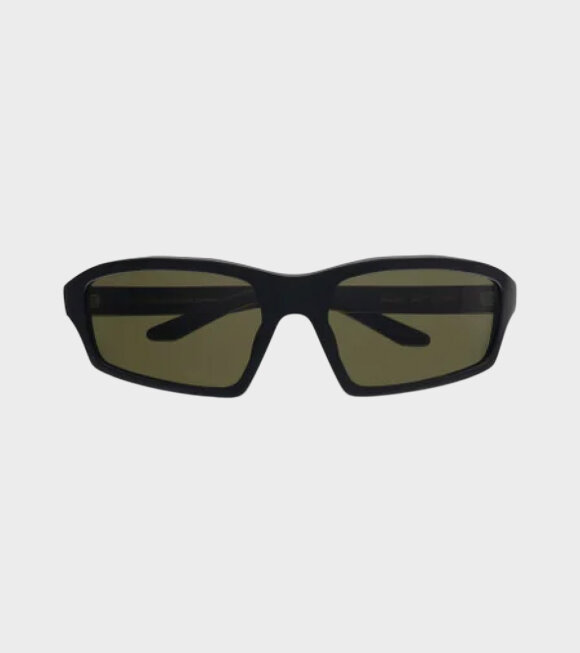 Monokel Eyewear - Raven Matt Black Green Solid Lens