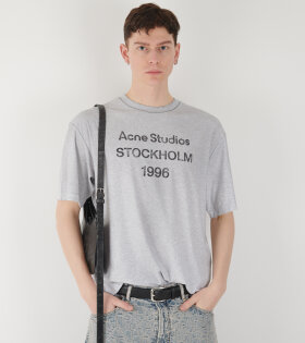 Acne Studios - Logo T-shirt Pale Grey Melange