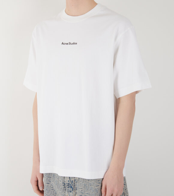 Acne Studios - Boxy Logo T-shirt Optic White