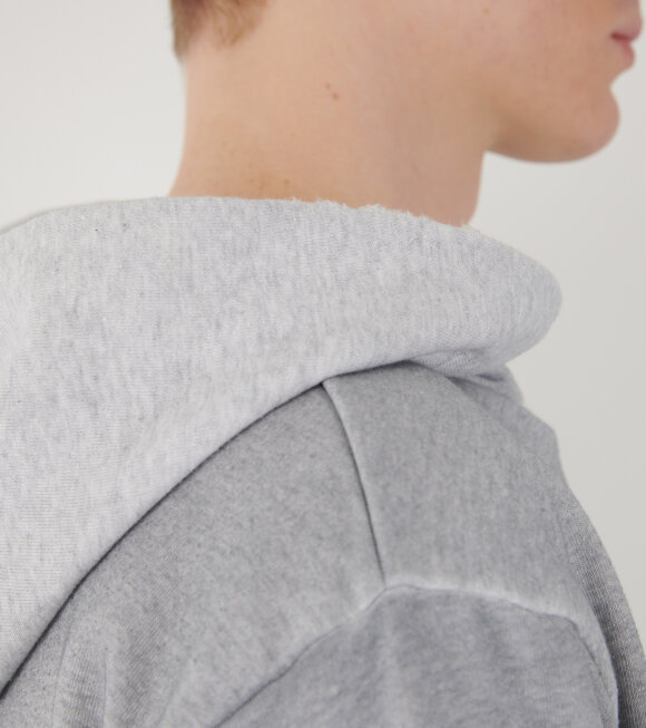 Acne Studios - Logo Hooded Sweater Pale Grey Melange
