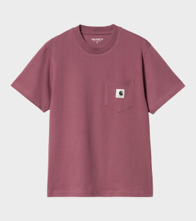 W S/S Pocket T-shirt Dusty Fuchsia