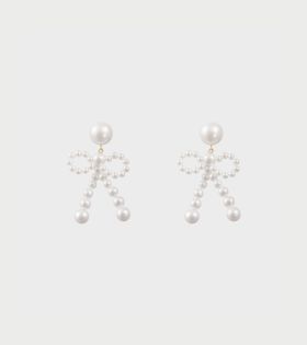 Bow Earrings Freshwater Pearls