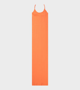 101 Strap Rib Dress Orange