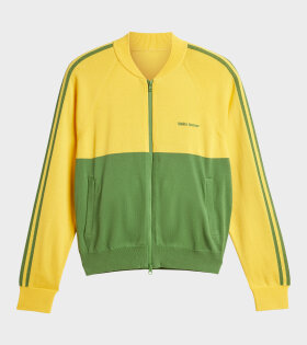 WB New Knit Track Top Bold Gold/Crew Green