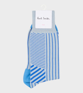 Gordon Stripe Socks Blue Mix