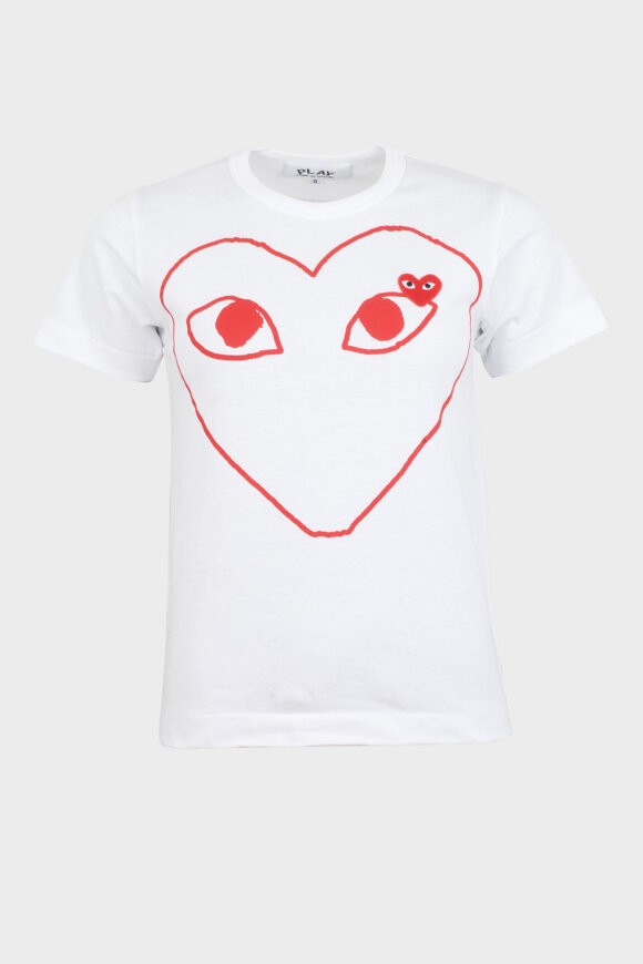 Comme des Garcons PLAY - W Sketch Big Heart T-shirt White