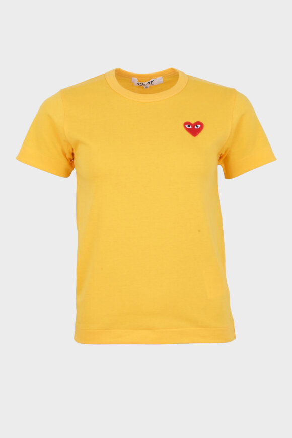 Comme des Garcons PLAY - W Red Heart T-shirt Yellow