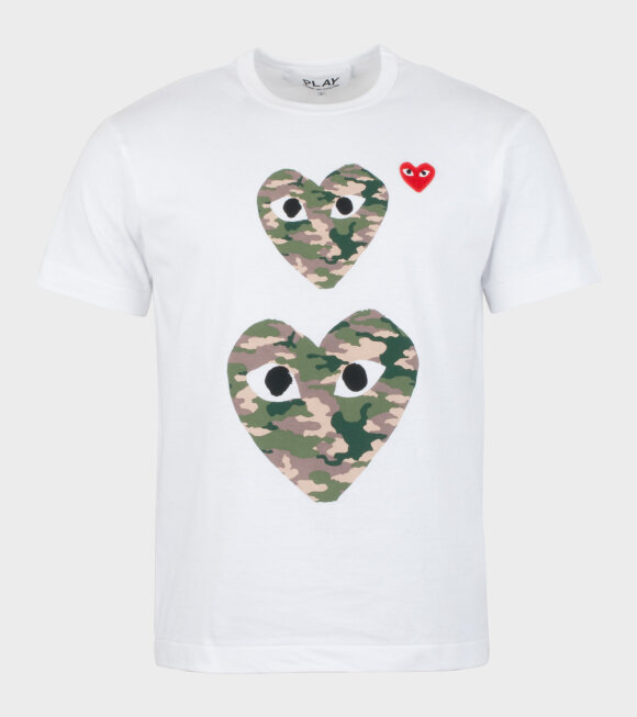 Comme des Garcons PLAY - M Military Double T-shirt White
